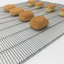 Cinta transportadora de malla de alambre flexible plana de secado de panadería